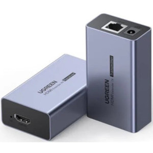 Adaptor Ugreen CM455 Extender HDMI via Ethernet, max 50 m, Argintiu