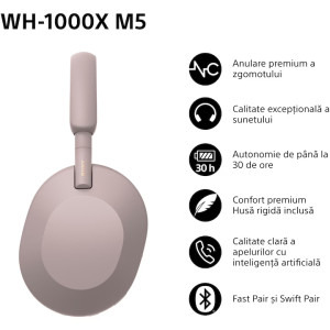 Sony Casti Wireless Over-Ear WH1000XM5 Pink