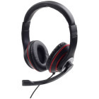 Casti Gembird Over-Ear, MHS-03 Black - Red