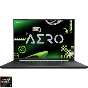 Laptop GIGABYTE Gaming 16 AERO X16 1VH, WQXGA 165Hz, Procesor AMD Ryzen™ Al 7 350 (16M Cache, up to 5.0 GHz), 16GB DDR5, 1TB SSD, GeForce RTX 5060 8GB, Win 11 Home, Lunar White