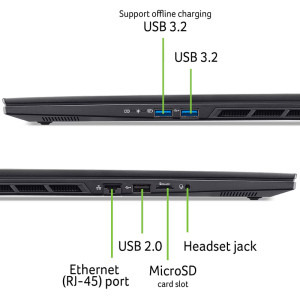 Acer Gaming 16'' Nitro 16S AI AN16S-61, WQXGA IPS 180Hz, Procesor AMD Ryzen™ AI 9 365 (24M Cache, up to 5.0 GHz), 32GB DDR5, 1TB + 1TB SSD, GeForce RTX 5070 8GB, No OS, Obsidian Black