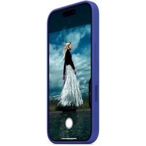 Apple Protectie pentru spate, material silicon, cu MagSafe pentru iPhone 16 Pro, culoare Ultramarine
