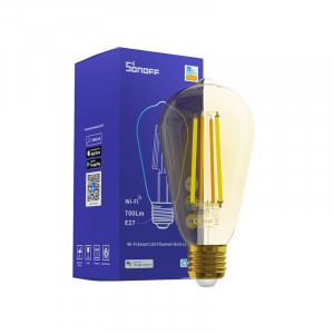 Sonoff Bec inteligent LED B02-F-ST64, Wi-Fi, 7W, 700 LM, Dimmer, Control aplicatie