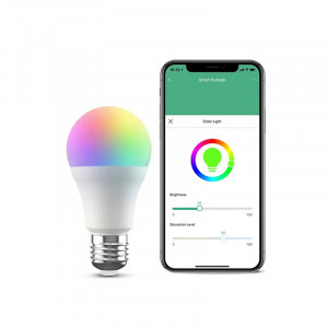 BroadLink LB27, Bec inteligent Wi-Fi, A60, 800 LM, Dimmer, Putere 10W, Control aplicatie