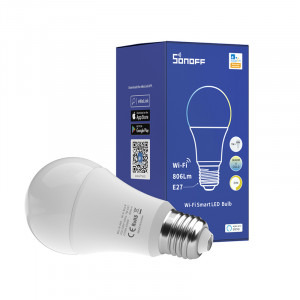 Sonoff B02-B-A60, Bec inteligent cu LED, 9W, 806 LM, Control aplicatie