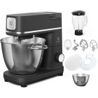 Robot de bucatarie Electrolux Explore 6 E6KM1-8BPT, 1200 W, 10 viteze + Pulse, Blender, Boluri inox 4 L + 6 L, Iluminare LED pentru bol, Capac pentru dospire, Antracit, 6 L / 4L