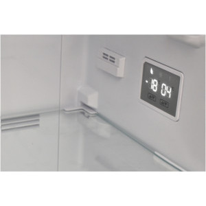 Heinner HCNF-V291XWDE++, 294 L, Clasa E, No Frost, Freezer Shield, Dozator apa, Display, Control electronic, Iluminare LED, 186 cm, Inox