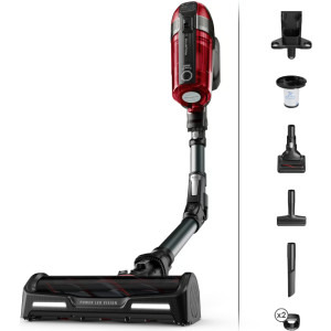 Aspirator Rowenta X-Force Flex 12.60 RH98A8WO, vertical, 380W, 0.9L, Negru/Rosu