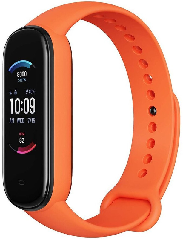 Bratara fitness Xiaomi Mi Band 5 Orange, ecran AMOLED, waterproof, bluetooth 5.0, 14 zile autonomie, senzor cardiac PPG, EU Version