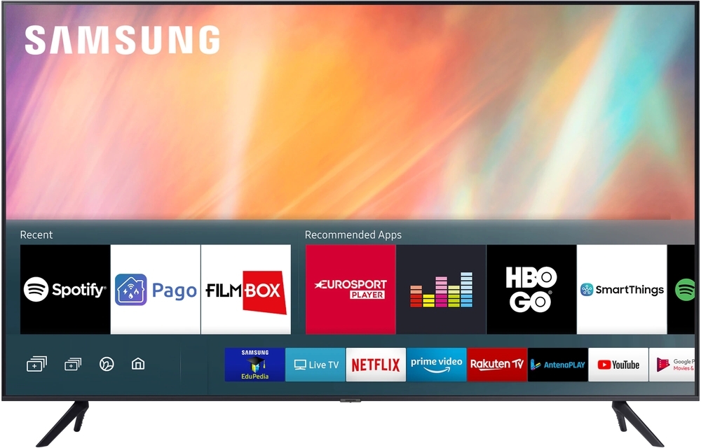 Televizor LED Samsung Smart TV UE70AU7172 Seria AU7172 176cm gri-negru 4K UHD HDR PC Garage imagine noua idaho.ro