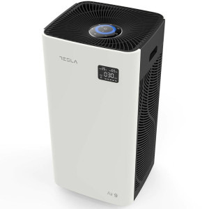 Tesla Purificator Air9, CADR 800 m3/h, Senzor calitate aer, Sleep Mode, Timer, Filtru HEPA+Carbon Activ+Catalyst, Eliminare mirosuri + VOC, Alb