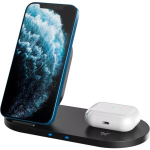 Canyon CNS-WCS202B, Wireless Qi 2-in-1 15W, Black