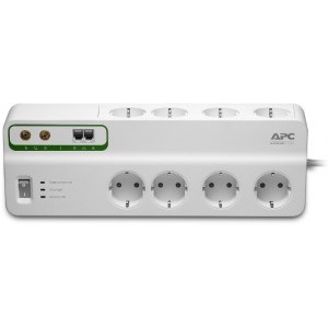 APC Performance SurgeArrest 8x Schuko Phone & Coax Protection