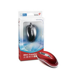 Mouse Genius Mini Traveler Rosu USB - PC Garage
