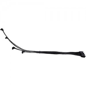 NZXT 4x SATA-II Female - 4x SATA-II Female, 0.75m, negru