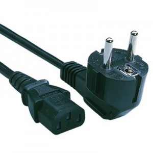 KeyOffice Schuko Male - IEC 320 C13 Female, 1.8m, negru