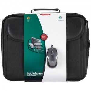 Logitech Geanta notebook 15.6 inch Mobile Traveler + mouse V100