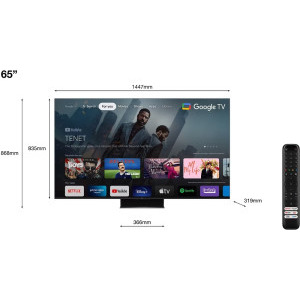 TCL Smart TV Mini LED 65C845 Seria C845 164cm negru 4K UHD HDR
