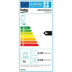 Beko BBIM18302BCSE, Electric, Autocuratare catalitica, 72 L, Clasa A+, AEROperfect, Rafturi telescopice, SoftClose, Grill, Negru