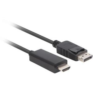 Lanberg DisplayPort v1.1 Male - HDMI Male, 1m, negru
