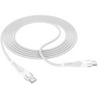 Cablu de date / adaptor Lamtech Unbreakable, USB-C Male la USB-C Male, 1 m, White