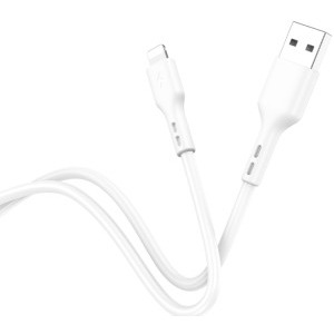 Lamtech USB Male la Lightning Male, 2.1A 1 m, White
