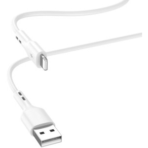 Lamtech USB Male la Lightning Male, 2.1A 1 m, White
