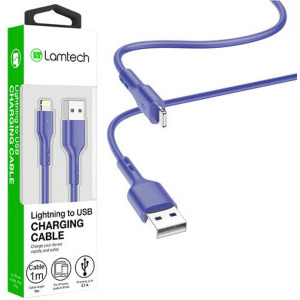 Cablu de date / adaptor Lamtech USB Male la Lightning Male, 2.1A 1 m, Blue
