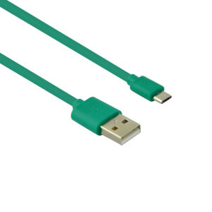 Lamtech USB Male la microUSB Male, 2.1A 1 m, Green