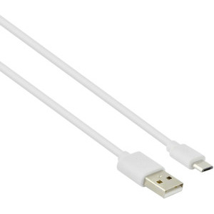 Lamtech USB Male la microUSB Male, 2.1A 2 m, White