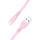 Cablu de date / adaptor Lamtech Flat USB Male la USB-C Male, 1 m, Pink, amperaj maxim suportat 3A