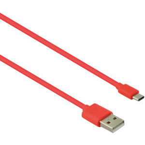Lamtech USB Male la USB-C Male, 2.1A 1 m, Red