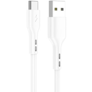 Lamtech USB Male la USB-C Male, 2.1A 3 m, White