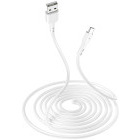 Cablu de date / adaptor Lamtech USB Male la USB-C Male, 2.1A 3 m, White