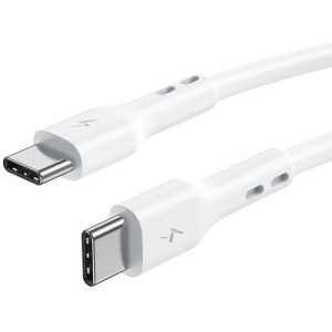 Lamtech USB-C Male la USB-C Male, 100W 1 m, White, amperaj maxim suportat 5A