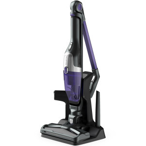 Rowenta vertical X-TREM Compact 2 in 1 RH1238WO, 145W, Tehnologie Flex in doua pozitii, autonomie 40 minute, cap de aspirare iluminare LED, 0.4L, Violet/ negru, Violet-Negru
