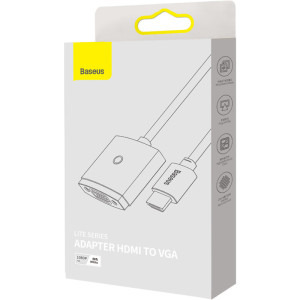 Baseus Lite, 1x HDMI Male - 1x VGA Female, 0.2 m, alb