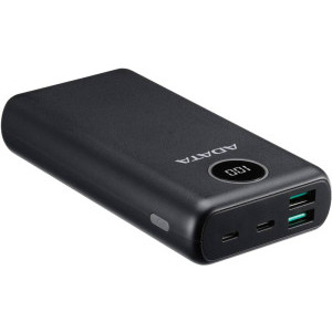 ADATA P20000QCD, 20000 mAh, 2x USB, 1x USB-C, 3A, Quick Charge 3.0, Black
