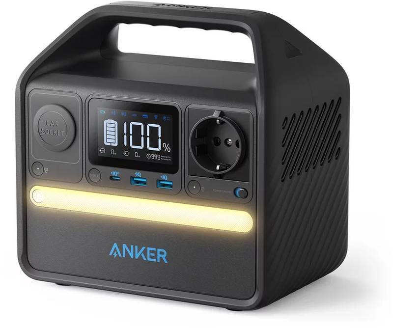 Baterie externa Anker Portable Power Station, PowerHouse 521, 256Wh, 200W, 220V, 2x AC, 60W USB-C PD, lumina LED, 6 porturi
