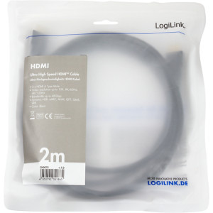 Logilink HDMI Male - HDMI Male, v2.1, 2m, negru