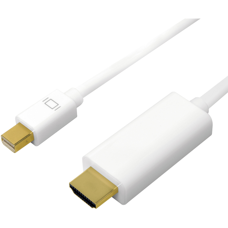 Cablu video Logilink Mini DisplayPort v1.2 Male - HDMI Male, 5m, alb