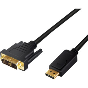 Logilink DisplayPort v1.2 Male - DVI-D Male, 1m, negru
