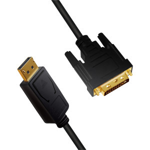 Logilink DisplayPort v1.2 Male - DVI-D Male, 2m, negru