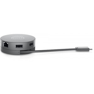 DELL DA310, 7-in-1 USB-C Multiport, putere incarcare 90W, 2x USB 3.1, 1x Gigabit LAN, 1x VGA, 1x Display port, 1x HDMI