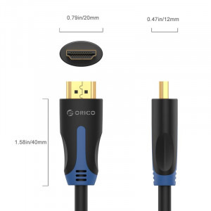 Orico HDMI Male - HDMI Male, v1.4, 5m, negru
