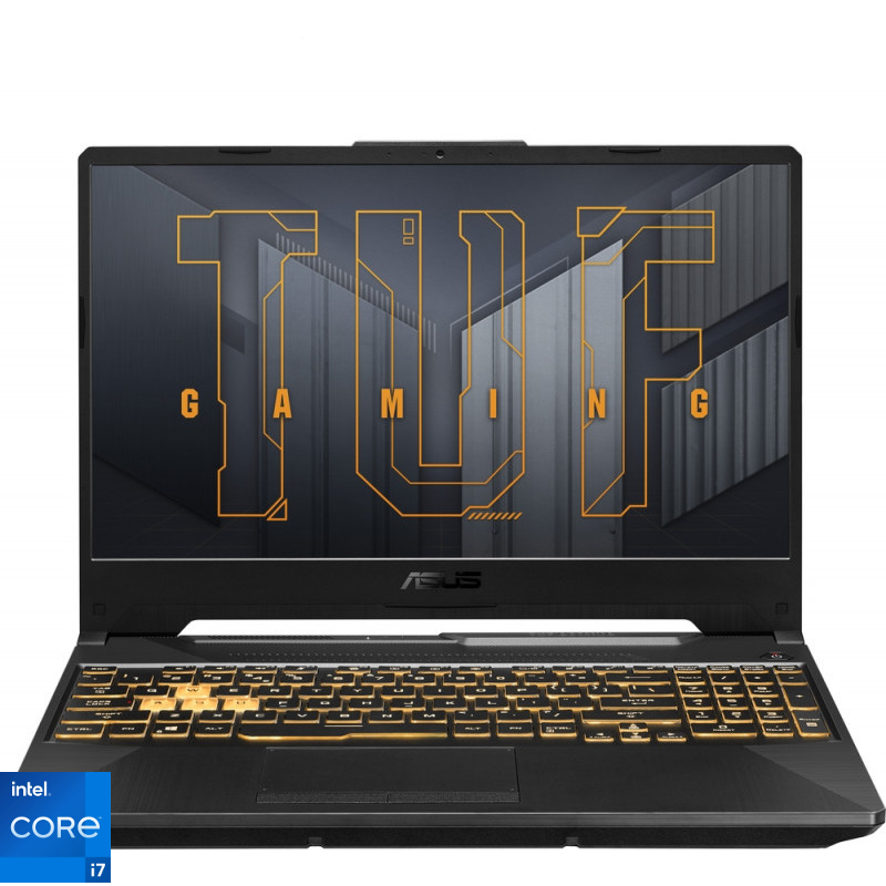 Laptop ASUS Gaming 15.6'' TUF F15 FX506HM, FHD 240Hz, Procesor Intel® Core™ i7-11800H (24M Cache, up to 4.60 GHz), 16GB DDR4, 1TB SSD, GeForce RTX 3060 6GB, No OS, Eclipse Gray