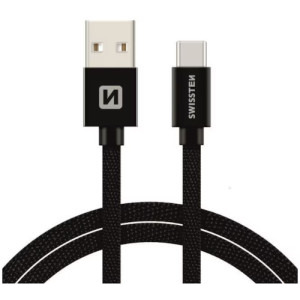 Cablu periferice Swissten USB tip A 2.0 Male la USB-C Male, 2 m, Negru