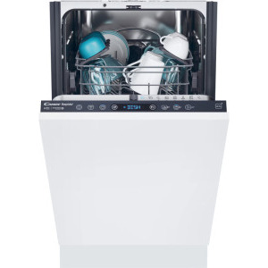 Masina de spalat vase incorporabila Candy CI0C7SB0FA, Slim, 10 seturi, 8 programe, Clasa C, Speed Drive Inverter, Deschidere automata usa, 45 cm
