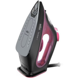 Braun Fier de calcat TexStyle 1 SI1070PU, 2000W, 25g/min, Negru/Roz