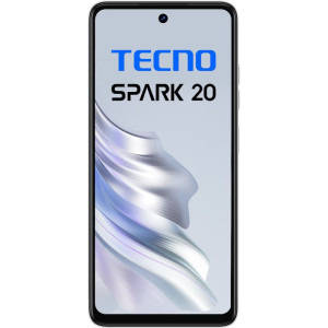 Tecno Spark 20, Ecran 90Hz, 256GB, 8GB RAM, Dual SIM, 4G, Camera 50 MPX, Baterie 5000 mAh, Cyber White